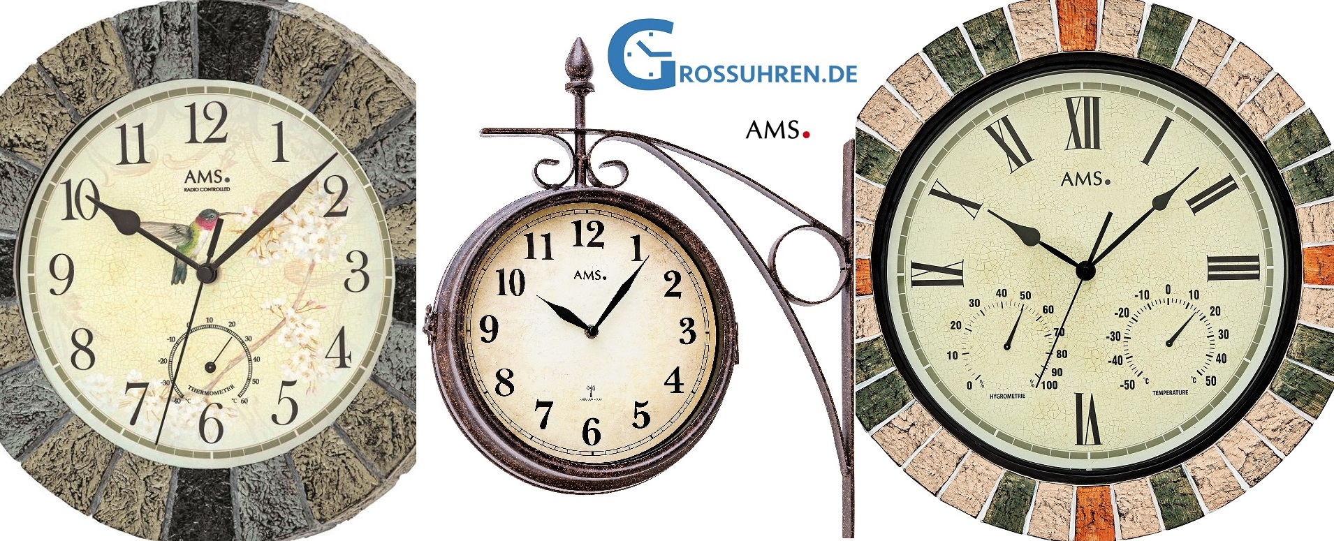 Außenuhr wettergeschützt doppelseitig